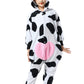 Canasour Kids Cow Onesie Farm Animal Halloween Cosplay Costume For 4T Girls Unisex Outfuit One Piece Hooded Soft Pajamas Party B
