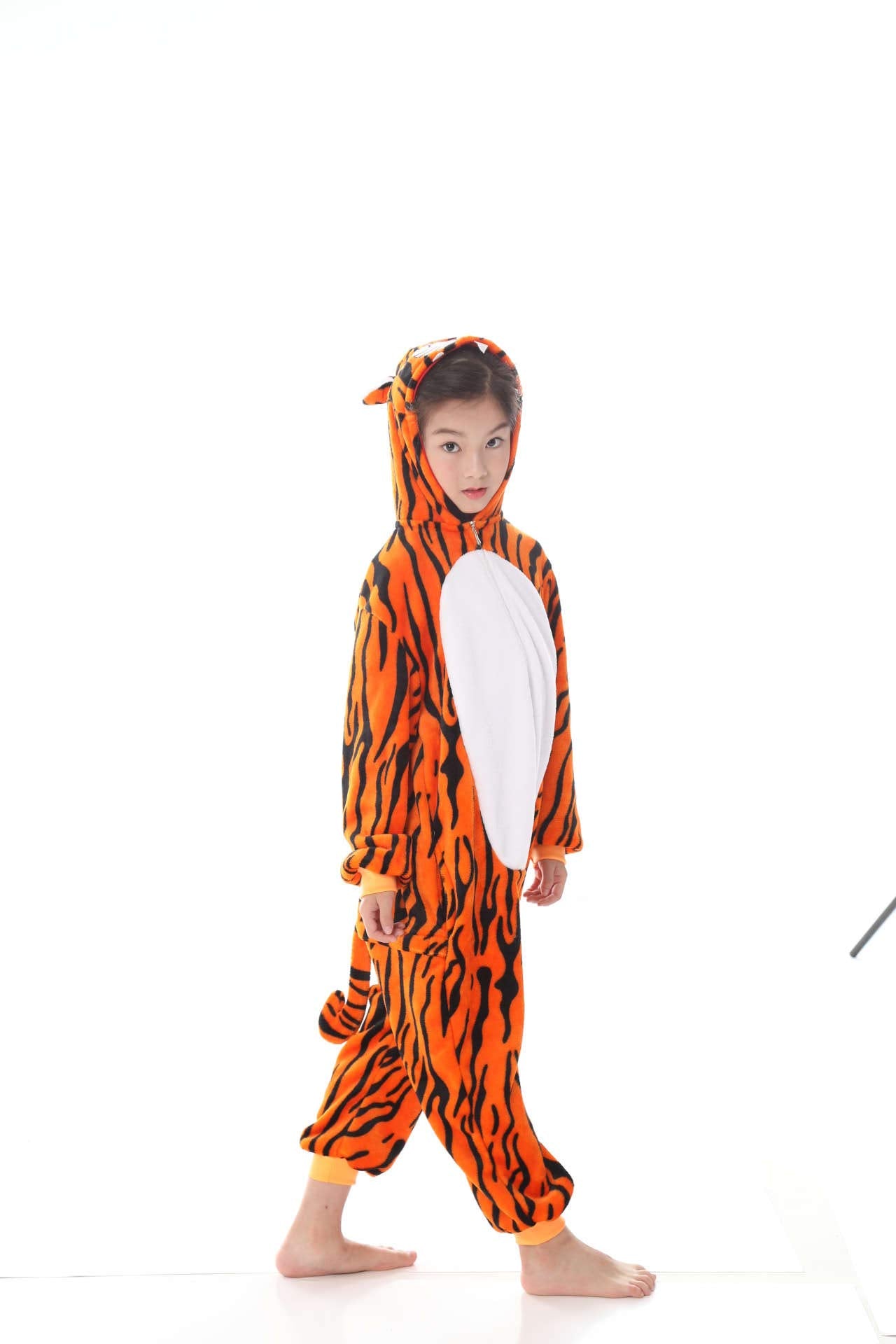 Yolsun Kids Tiger Animal Halloween Costume, Deluxe Kids Onesie Dress Up For Boys&Girls