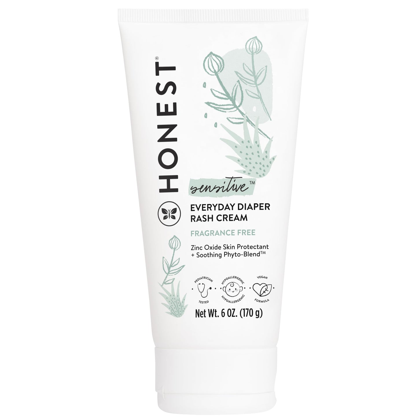 The Honest Company Hypoallergenic Diaper Rash Cream | Moisturizing + Calming Zinc Oxide Ointment | Nea Recognized, Cruelty Free