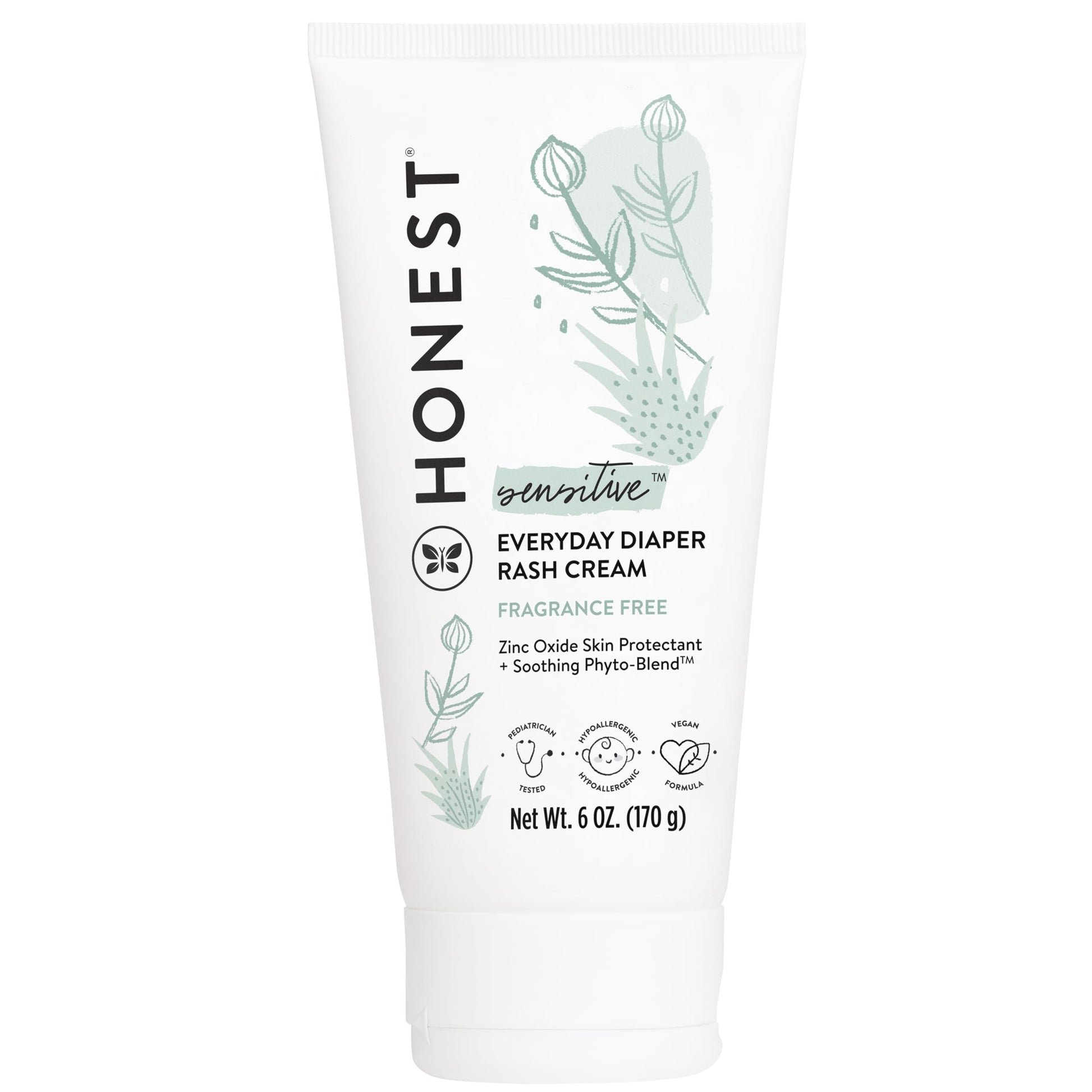 The Honest Company Hypoallergenic Diaper Rash Cream | Moisturizing + Calming Zinc Oxide Ointment | Nea Recognized, Cruelty Free