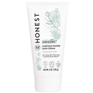 The Honest Company Hypoallergenic Diaper Rash Cream | Moisturizing + Calming Zinc Oxide Ointment | Nea Recognized, Cruelty Free