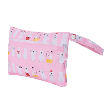 Diaper Storage Bag, Bright Color Cute Exquisite Compact Portable Safe Eco Friendly Diaper Pouch for Home Travel for Camping Outi
