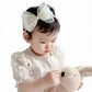 Evonest OffWhite Bow Applique Headband | Classic & Stylish Baby Girls (612M) Hair Band Hair Accessory (Off White)