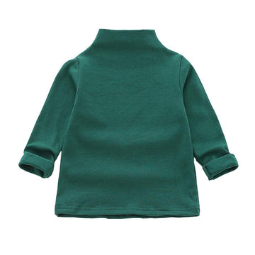Modntoga Toddler Turtleneck Baby Girl Boy Long Sleeve Shirt Solid Color Mock Neck Shirt Turtleneck Blouse Fall Winter Clothes (G