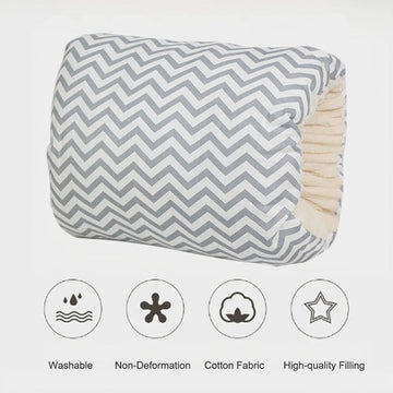 Lenotex Cotton Nursing Pillow For Breastfeeding & Bottle Feeding - Skin-Friendly Washable Mini Arm Pillow With Ergonomic Support