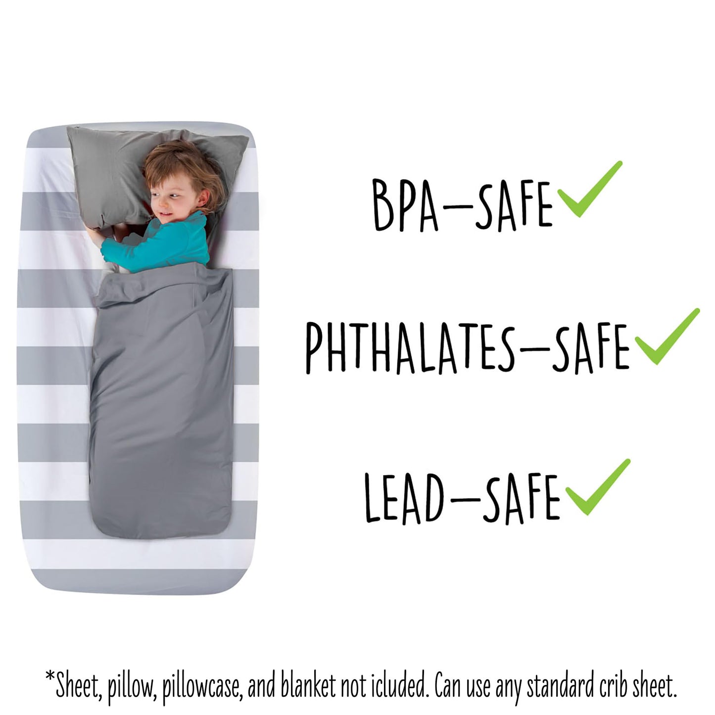 The Shrunks Travel Toddler Bed With Safety Bumpers | Kids Inflatable Portable Toddler Bed With Rails | Junior Air Mattress | Blo