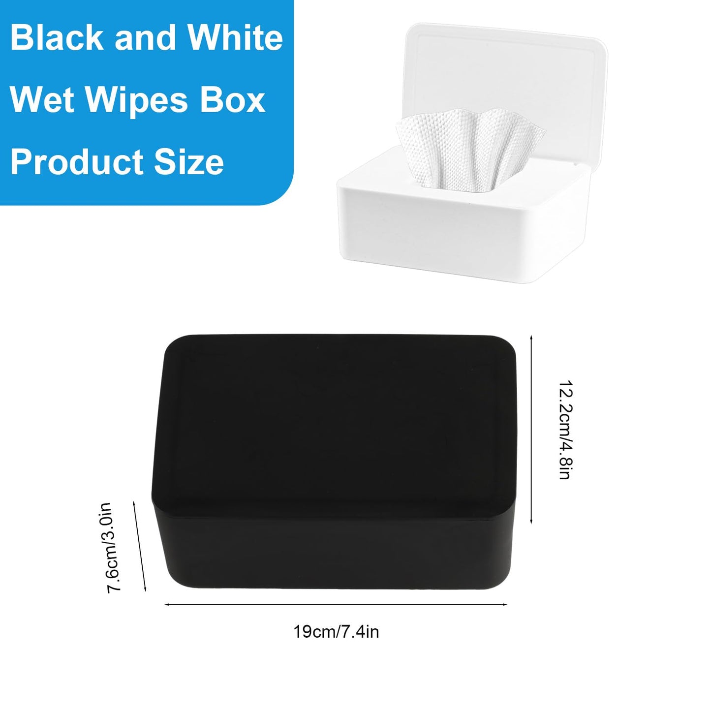 Qbxmy7 2Pcs Diaper Wipes Dispenser, Refillable Wipe Container, Wipe Container With Sealing Design Lid, Keep Wipes Fresh,Wet Wipe