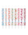 Alvababy Pacifier Clips 8 Packs Binky Paci Clip Holder Leashes For Newborn Baby Boys Girls Fits Baby Teethers Flower Fluit 8Dp14