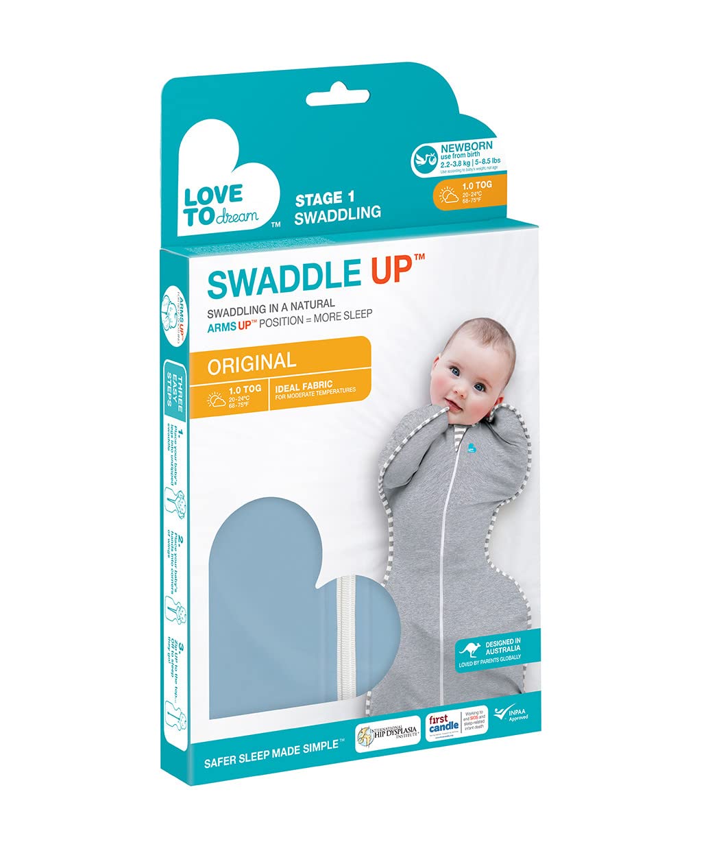 Love to Dream Swaddle UP, Baby Sleep Sack, Self-Soothing Swaddles for Newborns, Get Longer Sleep, Snug Fit Helps Calm Startle Re
