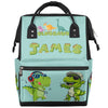 SPYORBKX Personalized Baby Boy Diaper Bag Backpack Cute Large Nappy Backpack Mommy Bags, Waterproof Travel Daypack for Dad Mom G