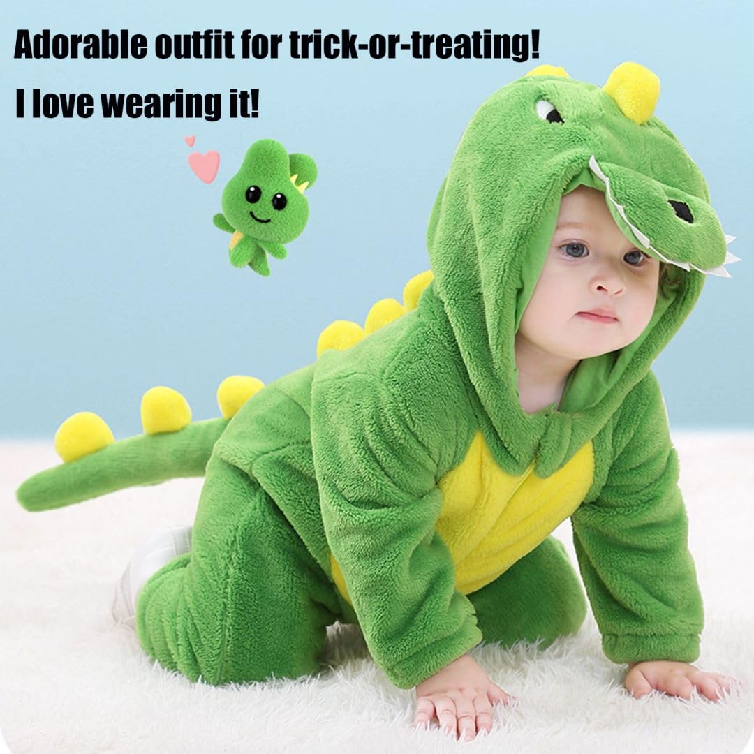 Abtshu Baby Light Green Dinosaur Costume Toddler Halloween Dress Up Outfit 4-5 Years