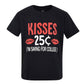 Unique Baby Boys Toddler 25 Cent Kisses Valentines Day Shirt Outfit (10 Years) Black
