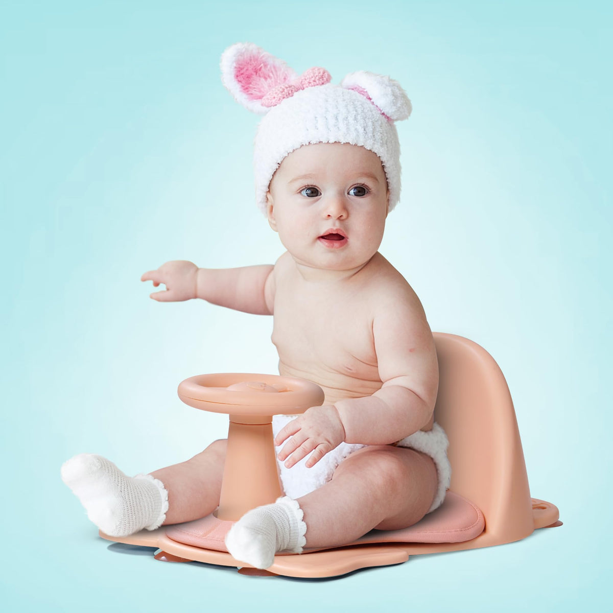 Baybee Lilora 4 In 1 Baby Bath Tub Seat For Babies | Portable Baby Bather For New Born | NonSlip Adjustable Baby Bathing Tub | 