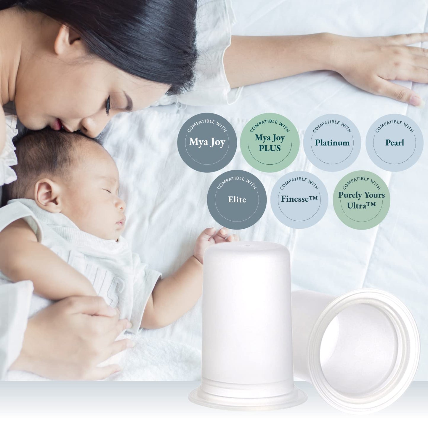 Ameda Universal Silicone Replacement Diaphragms, Clear, Closed-System Pumping, Breastfeeding Equipment & Accessories (2 Count)