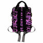 Artsadd Personalized Name Nappy Bag Large Capacity Baby Diaper Bags, Black Purple Signature Daypack Custom Name Backpack Casual