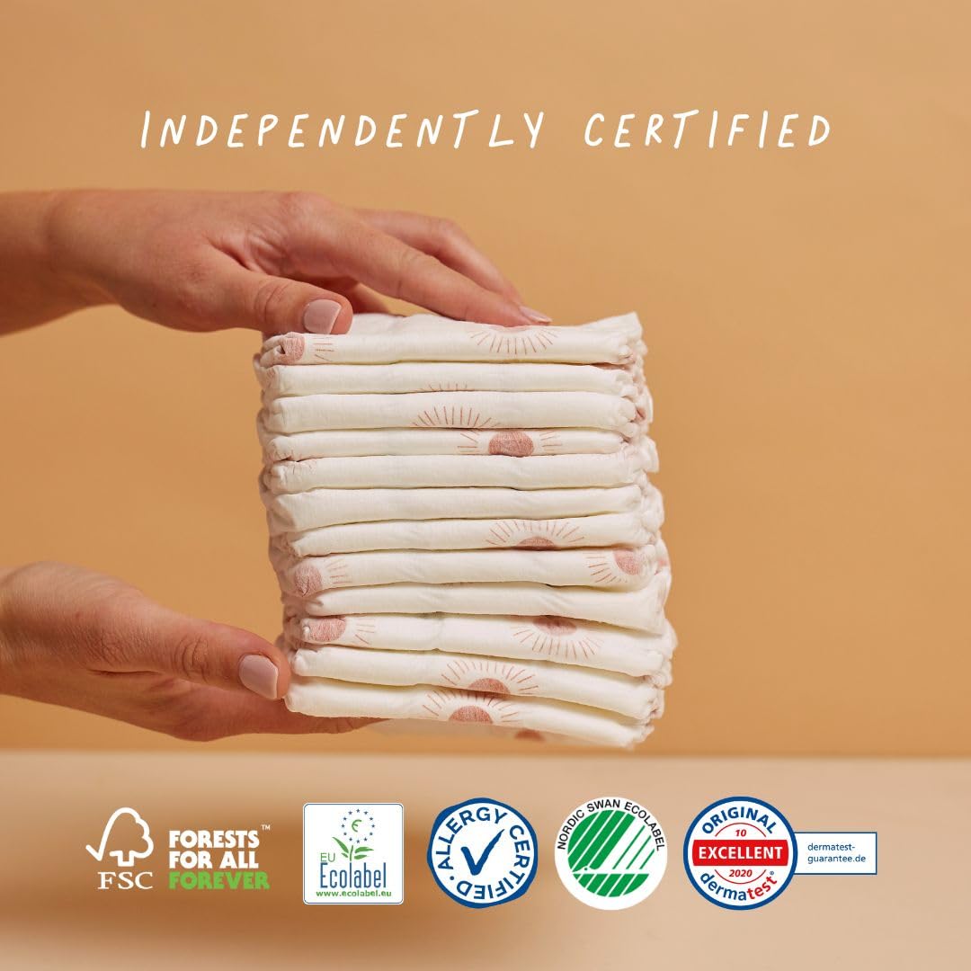 Joonya Baby Diapers, Size 3 M (9-18 Lb) - 6 Bags Of 28 (168) - New Range - Nontoxic, Eco-Friendly, Ultra Slim, Overnight Use - M