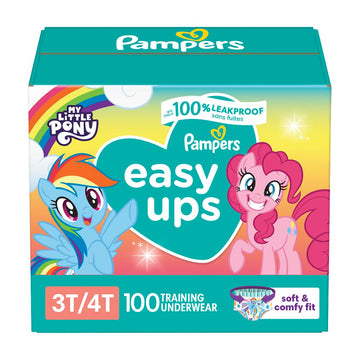 Pampers Size 5 Diapers, Potty Training Underwear for Toddlers, Easy Ups Diapers, Pull Up 3t-4t Training Pants for Girls and Boys