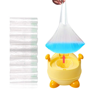 100 Pack Portable Travel Universal Potty Chair Liners With Drawstring Training Toilet Seat Potty Bags Cleaning Bag For Kids Todd