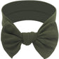 Babygiz Baby Girl Headbands-Infant,Toddler Cotton Handmade Hairbands With Bows Child Hair Accessories (Khaki Green)