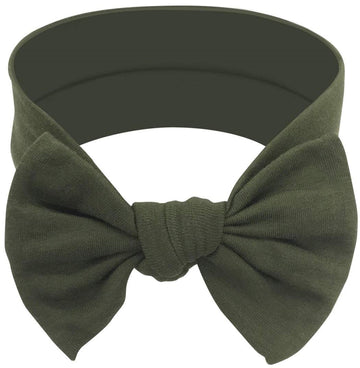 Babygiz Baby Girl Headbands-Infant,Toddler Cotton Handmade Hairbands With Bows Child Hair Accessories (Khaki Green)