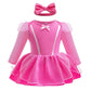 NEWEPIE Aurora Princess Costume for Baby Girls Halloween Outifts Birthday Romper Tutu Dress w/Headband