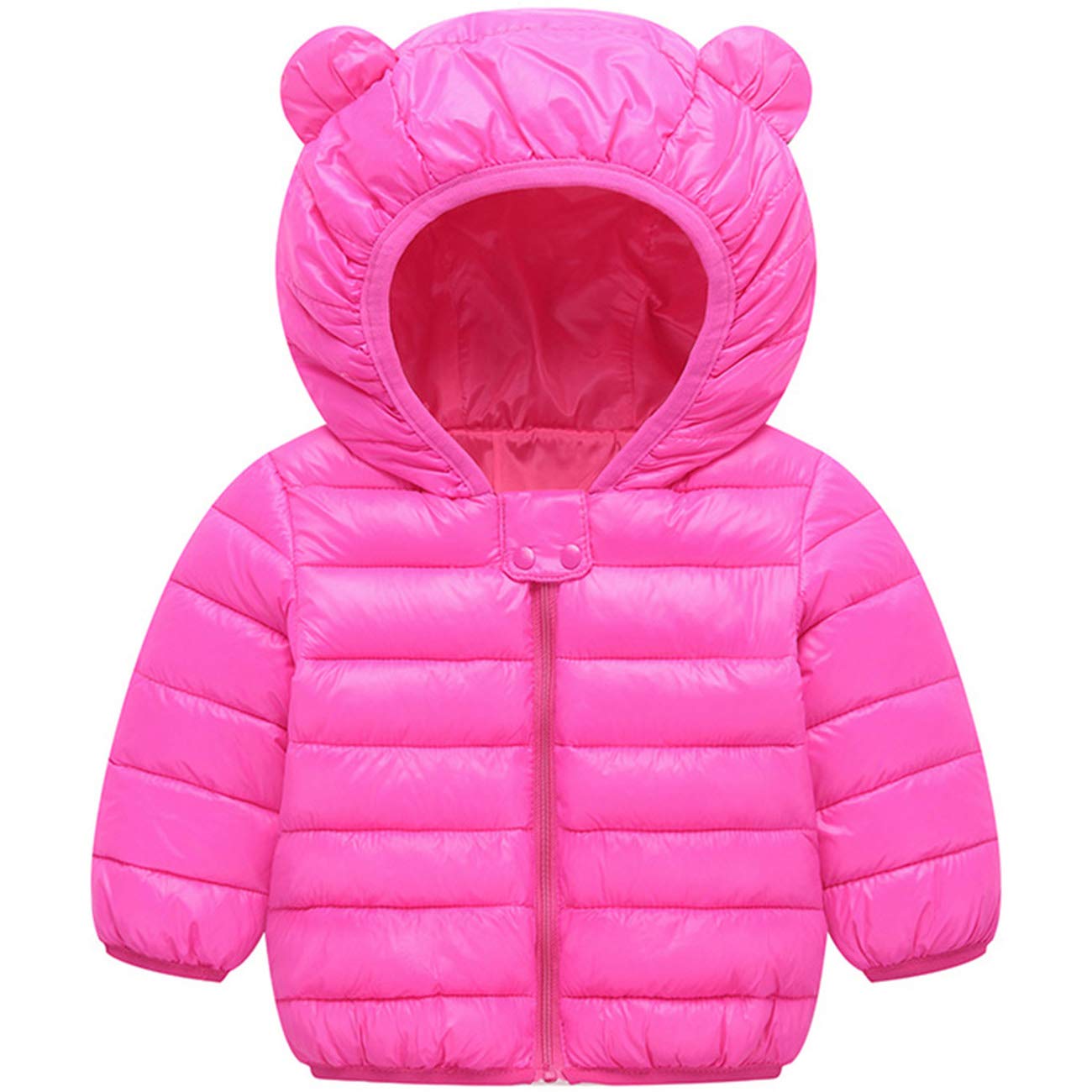Wusenst Baby Boys Girls Winter Coats Hoods Light Puffer Down Jacket Outwear With Pockets