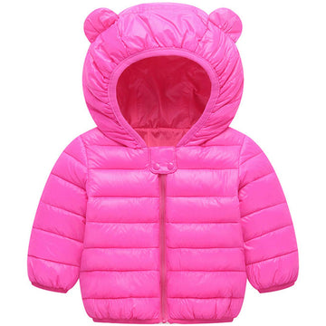Wusenst Baby Boys Girls Winter Coats Hoods Light Puffer Down Jacket Outwear With Pockets