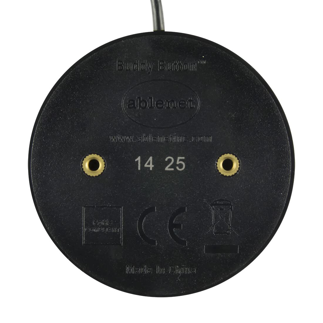 AbleNet Buddy Button Switch Yellow - Assistive Technology Interactive Switch for Communication and Accessible Play - Product# 57
