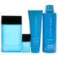 Perry Ellis Pure Blue By Perry Ellis Edt Spray 3.4 Oz & Deodorant Spray 6 Oz & Shower Gel 3 Oz & Edt Spray 0.25 Oz For Men