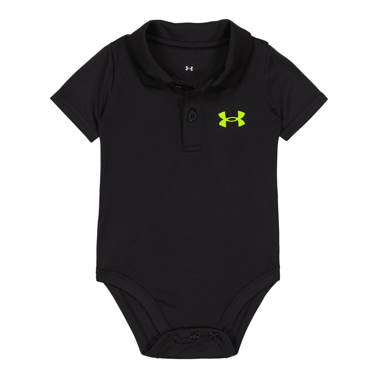 Under Armour Baby Boys Logo Polo Bodysuit, Black - Core, 3-6 Months Us