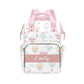 Noverbibi Custom Diaper Bag with Name Personalized Hot Air Balloons Nylon Travel Backpack for Holiday Travel Customized Nappy Ch