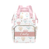 Noverbibi Custom Diaper Bag with Name Personalized Hot Air Balloons Nylon Travel Backpack for Holiday Travel Customized Nappy Ch