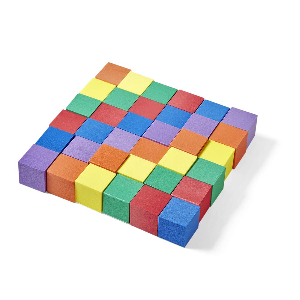 hand2mind Foam Blocks, Counting Cubes for Kids Math, 1 Inch Blocks for Preschool Crafts, Early Math Manipulatives for Preschool,