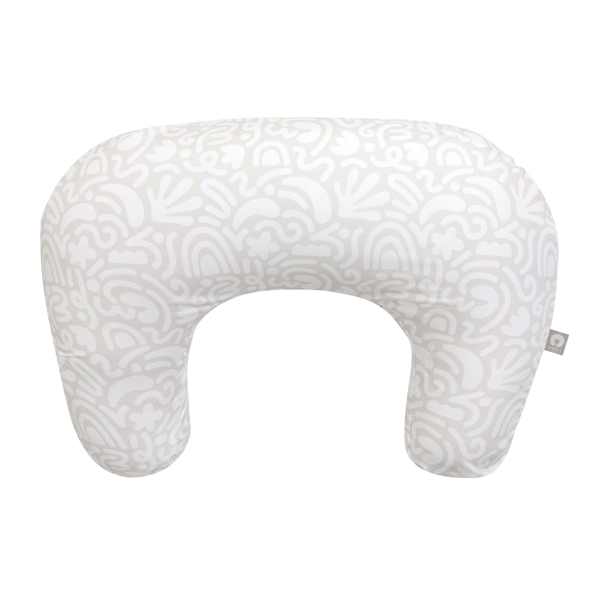 Boppy Nursing Pillow, Cream Retro Squiggles, Larger, More Supportive Pillow For Breastfeeding And Bottle Feeding, Firmer Fill, H
