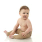 Silky Toes Baby Leggings, Toddler Seamless Soft Cotton Knit Pants For Girls And Boys (6-12 Months, Black/Silver Shimmer)