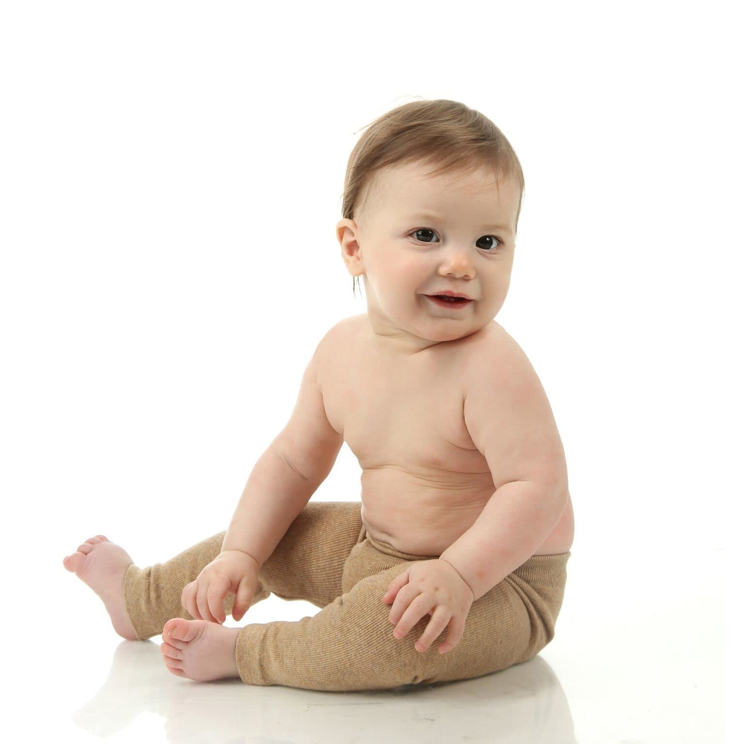 Silky Toes Baby Leggings, Toddler Seamless Soft Cotton Knit Pants For Girls And Boys (18-24 Months, Winter White)