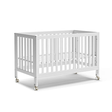 MAMAZING EvoNest Baby Crib, 11 in 1 Convertible Mini Crib with Wheels, 100% New Zealand Pinewood Growing Bed, 4 Adjustable Mattr