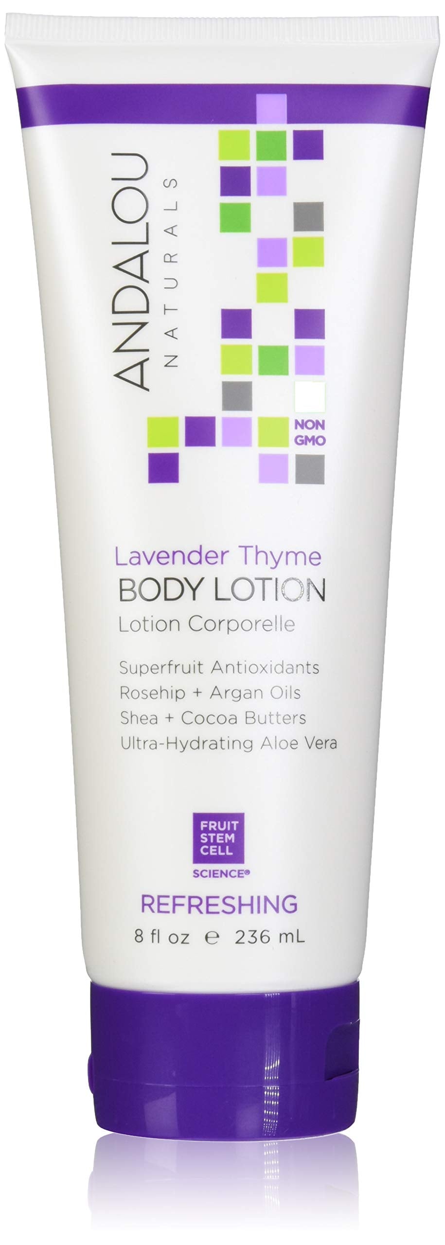 Andalou Naturals Body Lotion, Lavender Thyme Refreshing, 8 Fluid Ounce Pack of 1