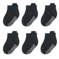 Qiyiendian 6 Pairs Non Slip Cozy Warm Ankle/Low Cut Socks With Grips For Baby Infant Toddler Kids Boys Girls(5-C Black,6-12 Mont