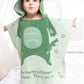 Tonwhar Kids Bath/Pool/Beach Hooded Poncho Towel-Cartoon Animal Pattern Cotton Beach Towel For Baby And Kids (Army Green Dinosau