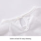 Pureborn Baby Girl Ruffle Bell Sleeve Bodysuit Organic Cotton Short Sleeve Bodysuits 9-12 Months White