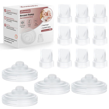 14PCS Breast Pump Parts, 10Pack Silicone Duckbill Valve & 4Pack Silicone Diaphragm Compatible with Momcozy M5 Wearable Breastpum
