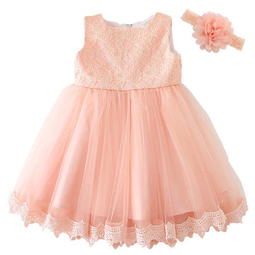 Coozy Baby Girls Dress Infant Princess Christening Baptism Party Birthday Formal Dress (Pink (Style 3), 12M/12-15Months)