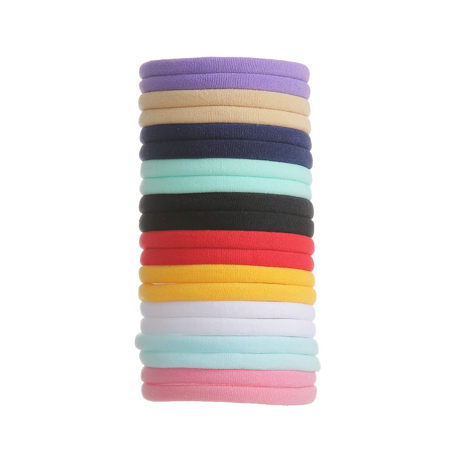 Insowni 50 Pack Super Soft Stretchy Diy Solid Nylon Headbands Baby Hair Bands One Size Fits All (10 Multi-Color)
