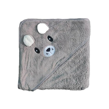Zoroo Baby Hooded Towel for Toddler, Large Absorbent Bath Towel for Newborn Boy Girl, Green, 79 x 79 cm (Grey)