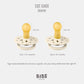 Bibs Pacifiers 0-6 Months | Boheme Collection 2-Pack | Bpa-Free Round Nipple | Made In Denmark | Vanilla/Pine Color Pacifier