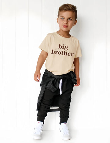 Sanixjoo Big Brother Shirt For Toddler Baby Boy Promoted To Big Brother Announcement T-Shirt Kids Summer Short Sleeve Tees(Light