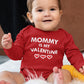 Tstars Valentines Baby Boy Girl Outfit First Valentine'S Day Clothes Mommy Is My Valentine Long Sleeve Infant Bodysuit 6M Red