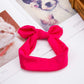 Akoak 2 Pcs/Set Mother-Daughter Matching Headband, Bow, Elastic Headband, Headband Accessories Family Headdress (Rose Red)