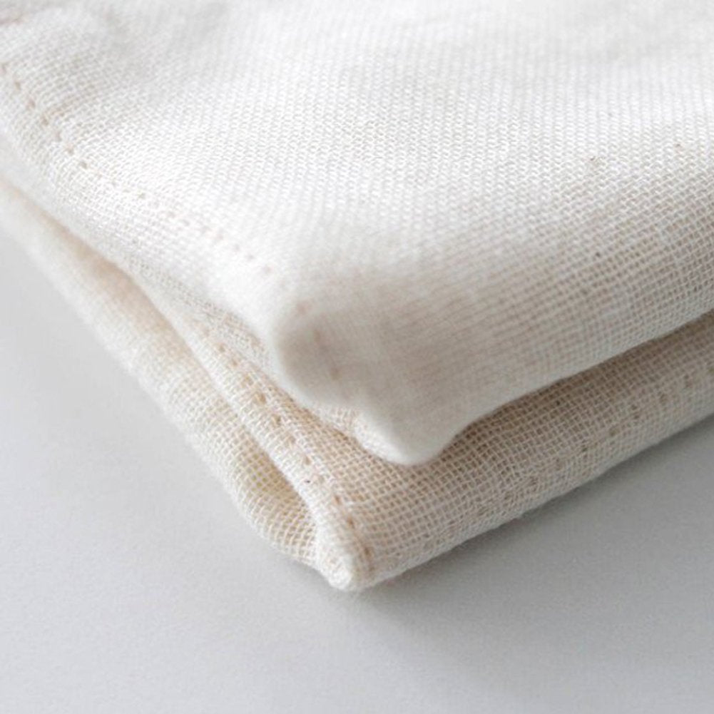 Nawrap Organic Cotton Mini Towel - 4 Ply - 10 X 10 In - Green X Ivory
